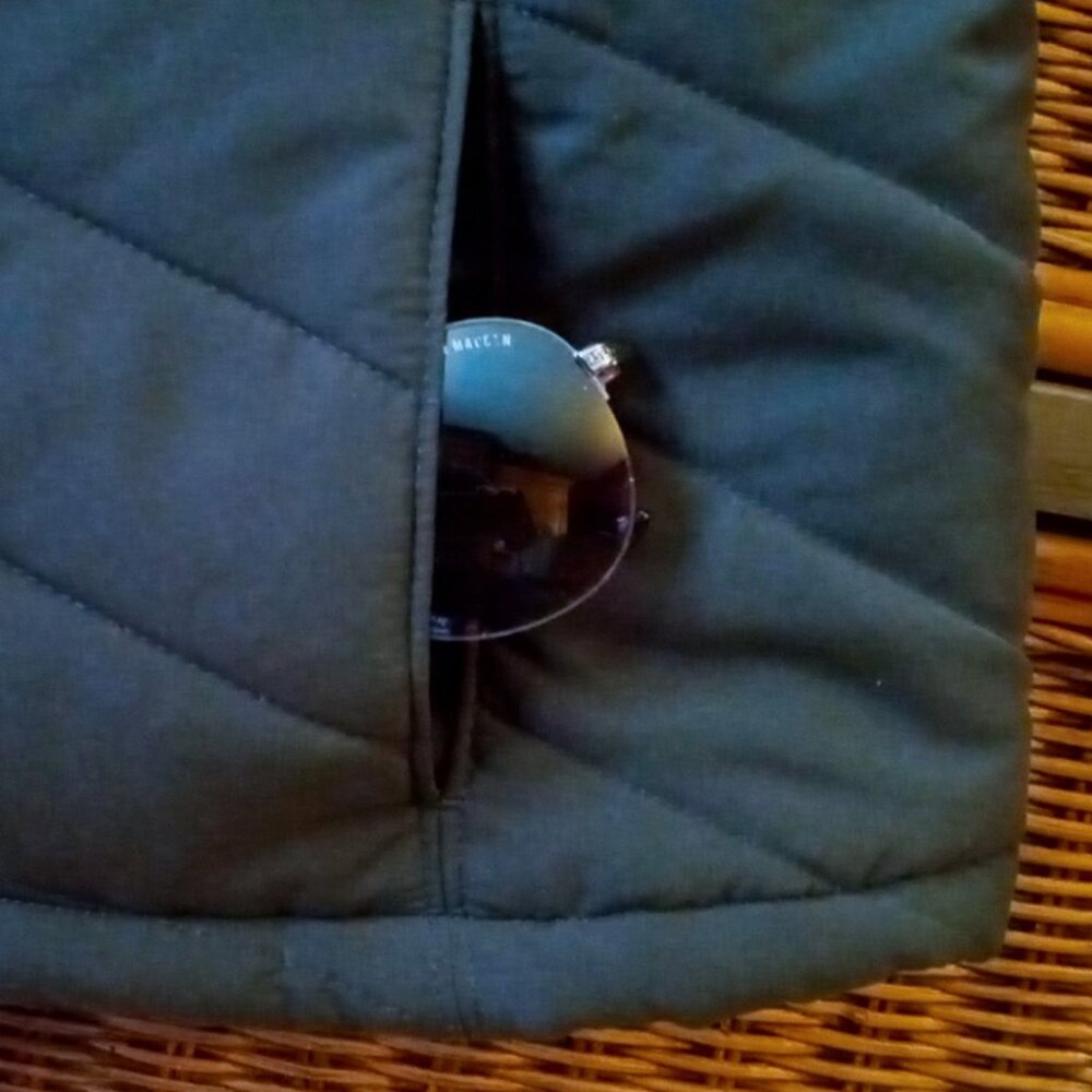 🔥SALE  Sonoma Life+Style Women’s L Black Quilted Vest Plaid Cozy Flannel Lining - Picture 6 of 11